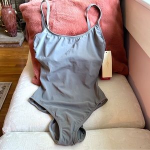 Gottex Contour Gray One Piece Bathing Suit Size 10 NWT